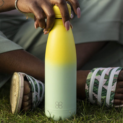 Lady holds Customisable Stainless Steel Water Bottle